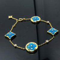 [Solara Jewelry]STAR AND SUN 4 MOTIF BLUE BRACELET