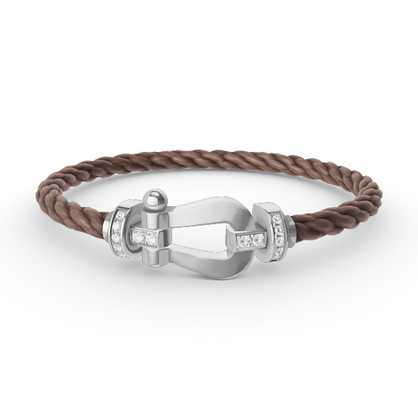 [Solara Jewelry]FORCE LARGE HORSESHOE HALF DIAMOND BRACELET SILVER