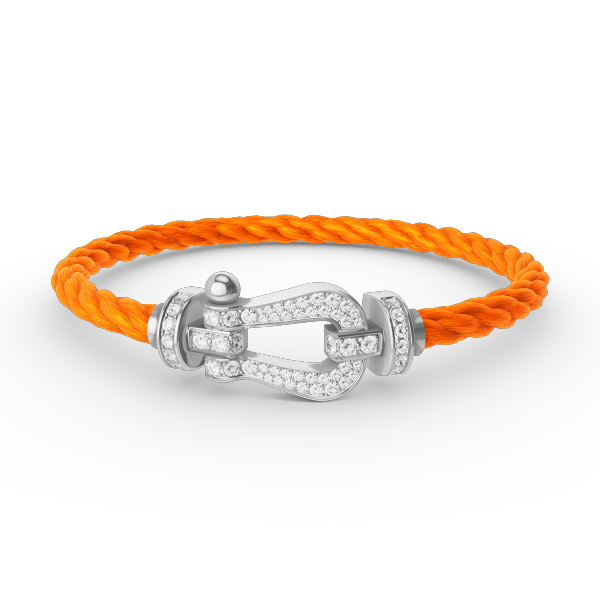 [Solara Jewelry]FORCE LARGE HORSESHOE FULL DIAMOND BRACELET SILVER