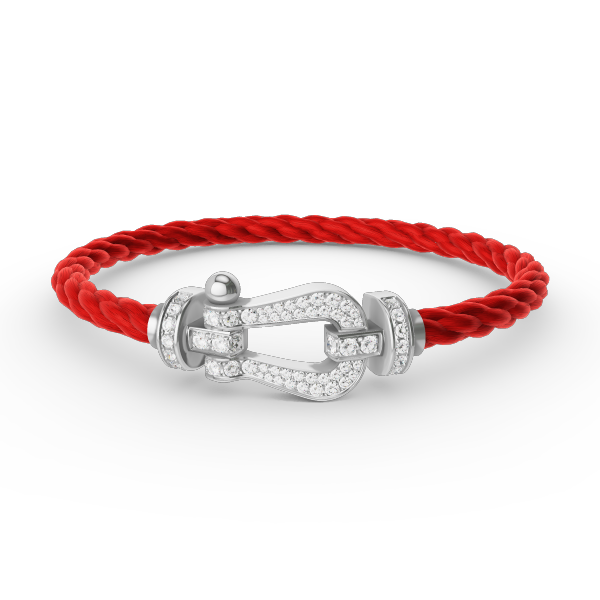 [Solara Jewelry]FORCE LARGE HORSESHOE FULL DIAMOND BRACELET SILVER