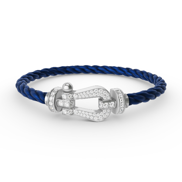 [Solara Jewelry]FORCE LARGE HORSESHOE FULL DIAMOND BRACELET SILVER