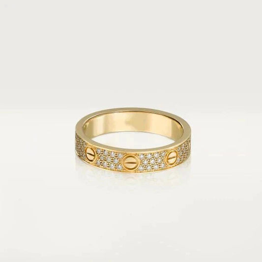 [Solara Jewelry]LOVE RING 3.6MM DIAMOND PAVED