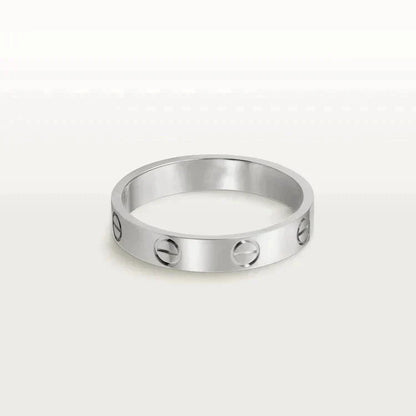 [Solara Jewelry]LOVE RING 4MM 1 DIAMOND SILVER