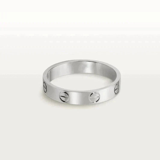 [Solara Jewelry]LOVE RING 4MM 1 DIAMOND SILVER