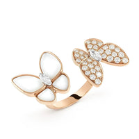[Solara Jewelry]TWIN BUTTERFLY DIAMOND MOP RING