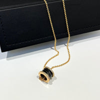 [Solara Jewelry]HALSKETTE ZERO 1 SCHWARZE KERAMIK DIAMANT ROTGOLD
