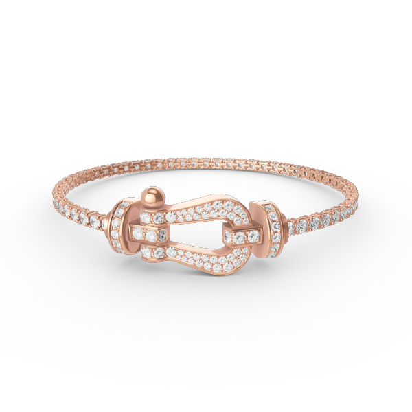 [Solara Jewelry]FORCE  LARGE HORSESHOE FULL DIAMOND TENNIS BRACELET