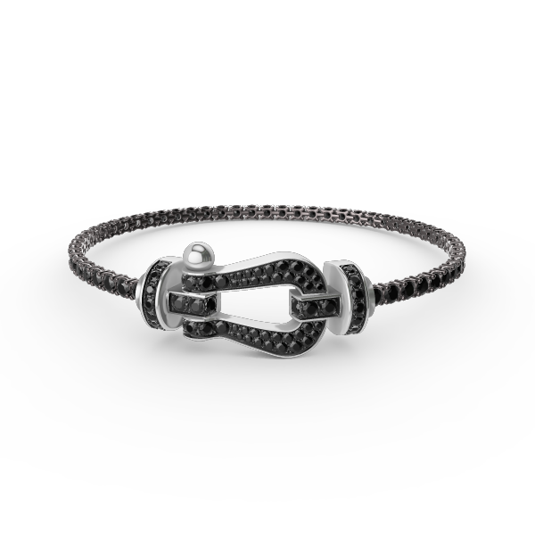 [Solara Jewelry]FORCE  LARGE HORSESHOE FULL DIAMOND TENNIS BRACELET
